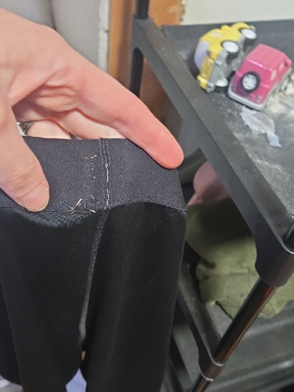 Nike Black Leggings with Gold Swoosh and NIKE PRO Waistband - Picture 5 of 7